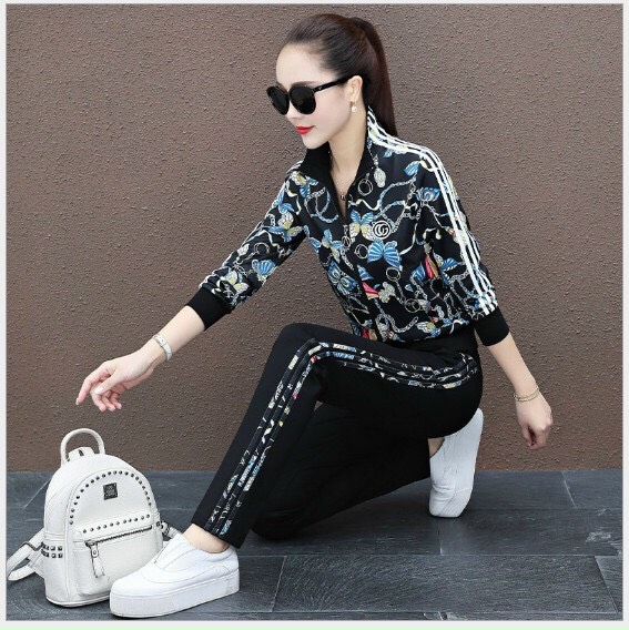 Set Bộ Dài Thể Thao In Họa Tiết - BTN120